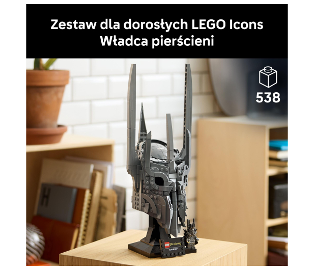 LEGO ICONS 11373 Władca pierścieni: Hełm Saurona - 1489542 - zdjęcie 8